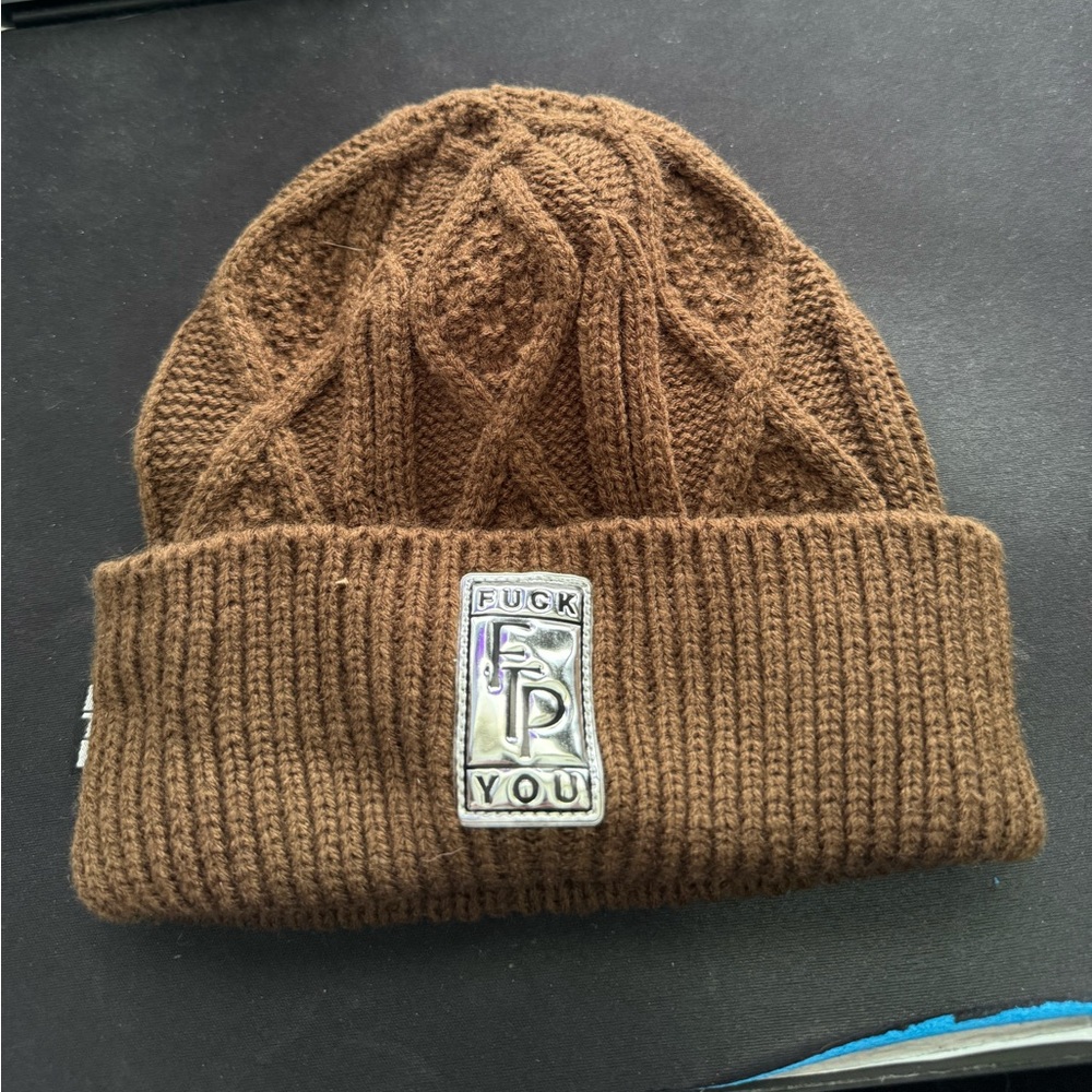 FTP beanie - brown knit - OS